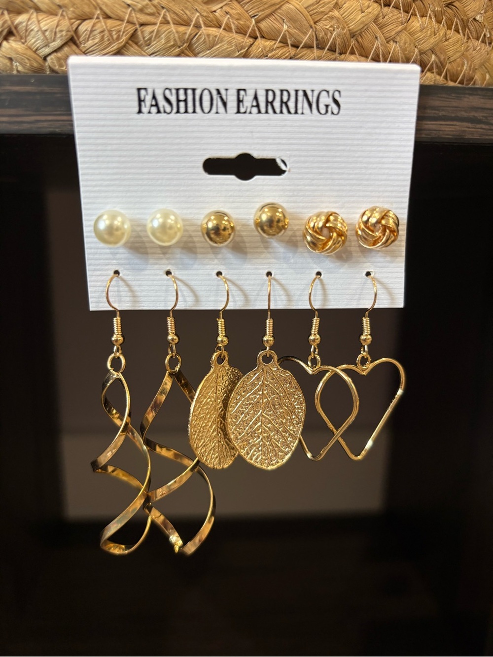 Gold Multi Set 6 Pair - Women's Jewelry